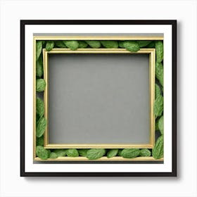 Frame With Leaves 3 Art Print