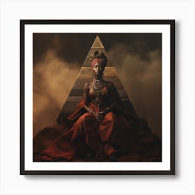 Pyramid with a Queen Art Print