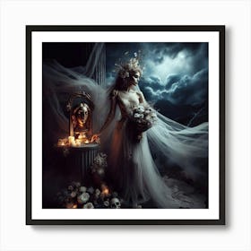 Bride In The Night Art Print