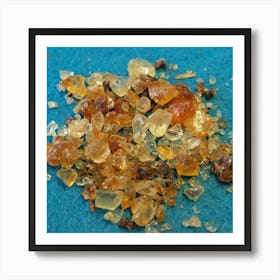 Pile Of Orange And Yellow Crystals Art Print