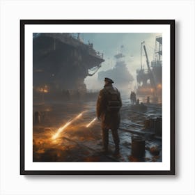 Futuristic City 1 Art Print