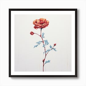 A Single Rose Art Print