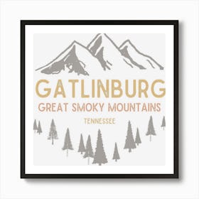 Gatlinburg Tennessee Great Smoky Mountains Souvenir Art Print