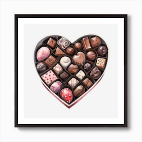 Heart Of Chocolates 3 Art Print