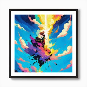 Girl In The Sky Art Print