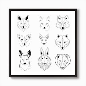 Foxes Art Print