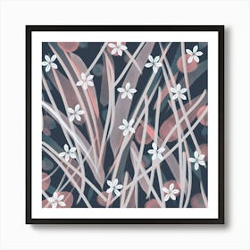 Flowers In The Grass Art Print