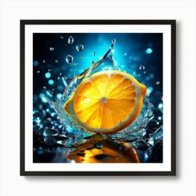 Lemon Broken Glass Effect No Background Stunning Something That Even Doesnt Exist Mythical Bei Póster