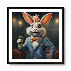 Rabbit In A Suit 18 Art Print