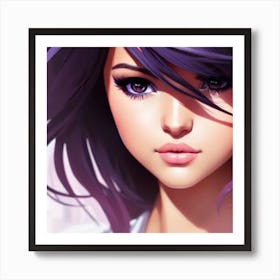 Anime Girl Hyper-Realistic Anime Portraits 1 Art Print