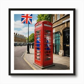 The London Landmark: The Classic Red Telephone Box Art Print