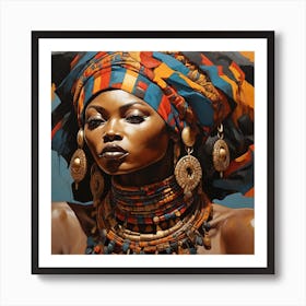 BB Borsa Woman Africa Traditional Art Art Print