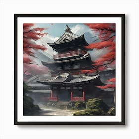 Japanese Temple Art Print