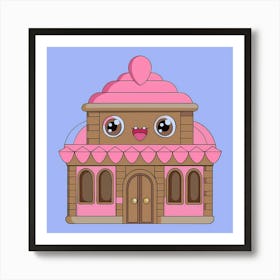 Kawaii House Art Print