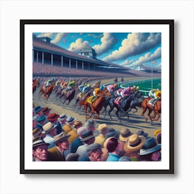 Horse Race Art Print