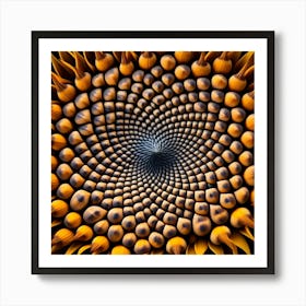 Sunflower Fractal Art Print