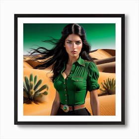 spanish)french-canadian American woman Art Print