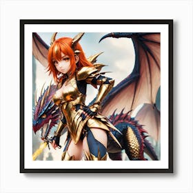 Golden Dragon Art Print