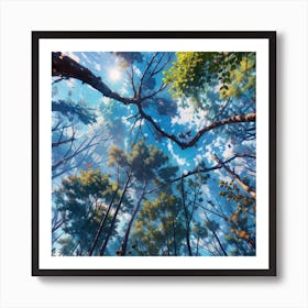 Sky In The Forest Art Print