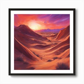 Desert Sunset Art Print