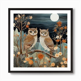 Bird In Nature Eastern Screech Owl 3 Art Print