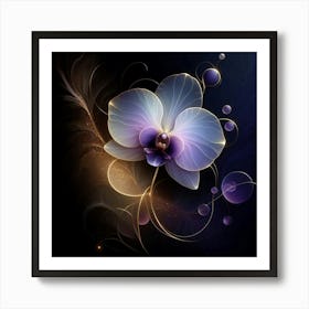 Orchid Flower Wallpaper Art Print