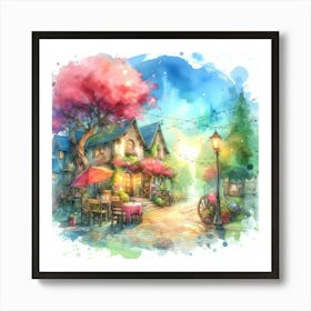 Watercolor Watercolor Painting Art Print