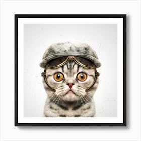 Cat In A Hat Art Print