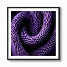 Purple Yarn Background Art Print