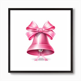 Pink Bell With Bow 2 Art Print