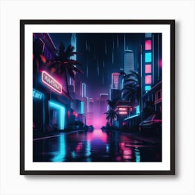 Neon City Art Print