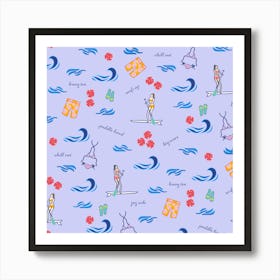 Paddling Along Art Print