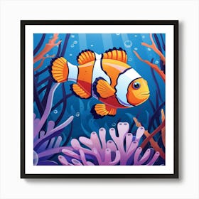 Clownfish In The Ocean Art Print