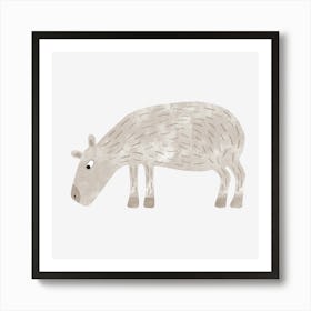 Capybara Watercolor 1 Art Print