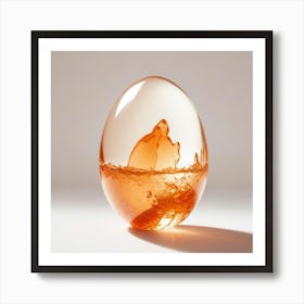 Egg In Water Art Print