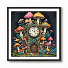 Triangle Geometric Clock Booble Marble Clock Frida Kahlo Clock Prismfold Clock Karma That Goes Around, Comes Around Circle Quote Clock Lucky Cat Clock (30) Art Print