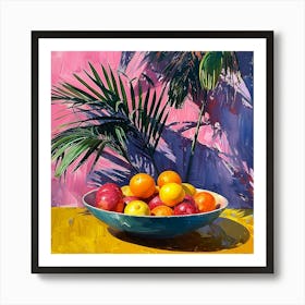 Oranges In A Bowl Art Print