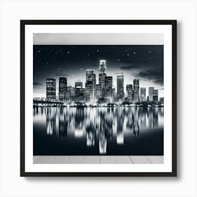 Black And White Cityscape 3 Art Print