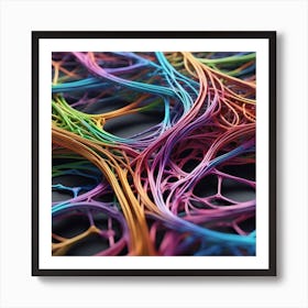 Colorful Wires 45 Art Print