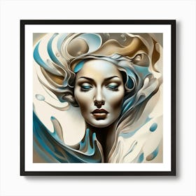 Painting Of A Woman - Abstract 01 Art Print