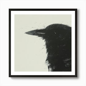 Crow Grunge Art Print