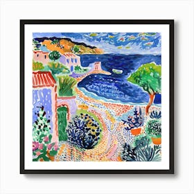 Seaside Doodle Matisse Style 10 Art Print