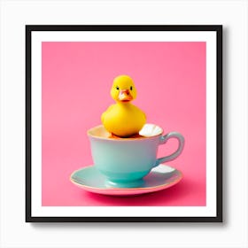 Duck In A Teacup Art Print