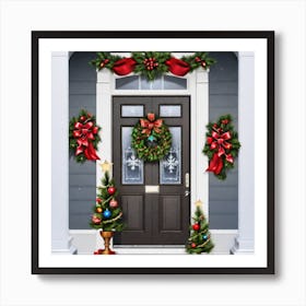 Christmas Door 7 Art Print