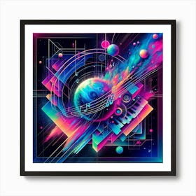 Psychedelic Musical Art Art Print