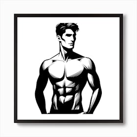 Muscular Man Art Print