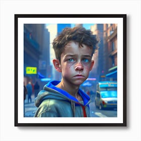 Boy From Spider Man Art Print