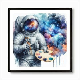 Astronaut Painting 1 Art Print