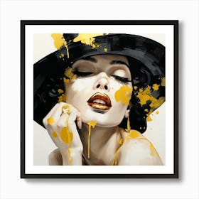 Gold Splatter Art Print