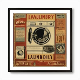 Default Default Vintage And Retro Laundry Advertising Aestethi 1 (3) Art Print